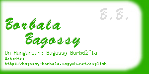 borbala bagossy business card